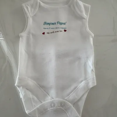 Body naissance “Bonjour Papa” premier body naissance / maternité